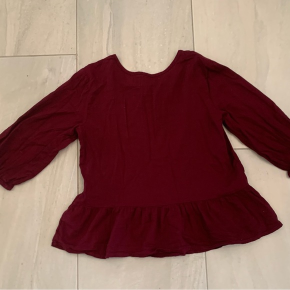 Old Navy Burgundy Tunic Top - Size 10-12 - Picture 5 of 5